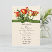 Rose Bouquet Wedding Invitation Kaart (Staand voorkant)
