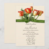 Rose Bouquet Wedding Invitation Kaart (Voorkant / Achterkant)
