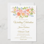 Rose Bouquet Wedding Kaart (Voorkant)