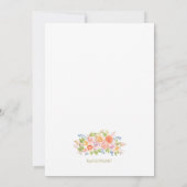 Rose Bouquet Wedding Kaart (Achterkant)