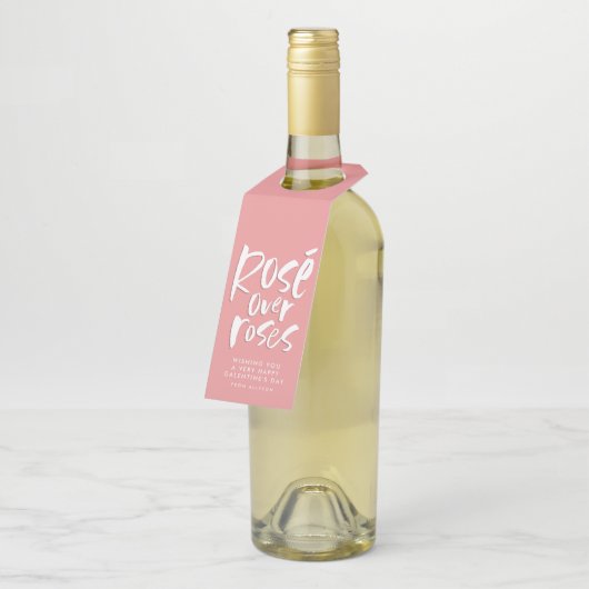 Rosé boven rozen gedurfd moderne, grappige Galenti Flessenhanger (Schuin)