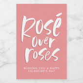 Rosé boven rozen gedurfde moderne Valentijn Galent Wijn Etiket (Enkel label)