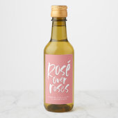 Rosé boven rozen gedurfde moderne Valentijn Galent Wijn Etiket (Voorkant)
