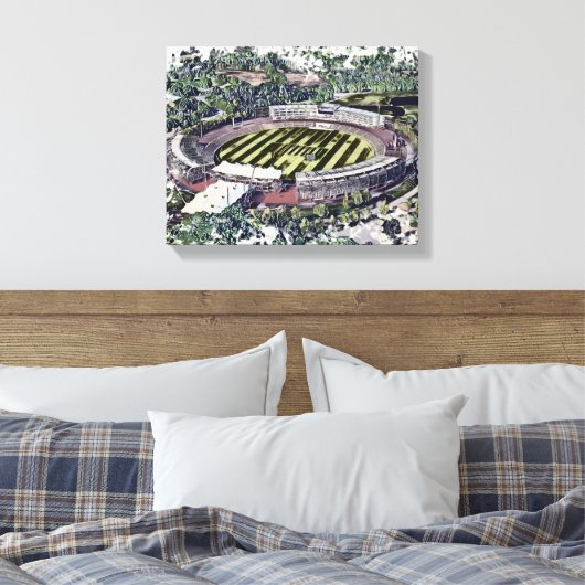 Rose Bowl Southampton Cricket Ground Artistic Canvas Afdruk (Insitu (Slaapkamer))