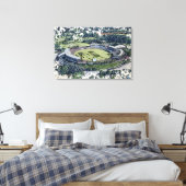 Rose Bowl Southampton Cricket Ground Artistic Canvas Afdruk (Insitu (Slaapkamer))