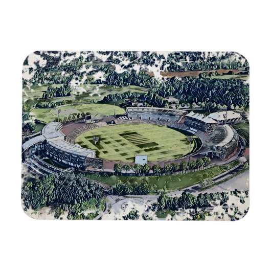 Rose Bowl Southampton Cricket Ground Artistic Magneet (Horizontaal)