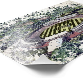 Rose Bowl Southampton Cricket Ground Artistiek Foto Afdruk