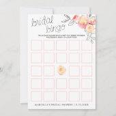 Rosé Bridal Bingo Kaart (Voorkant)