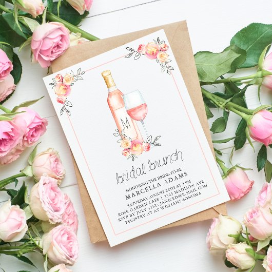 Rosé Bridal Brunch Kaart