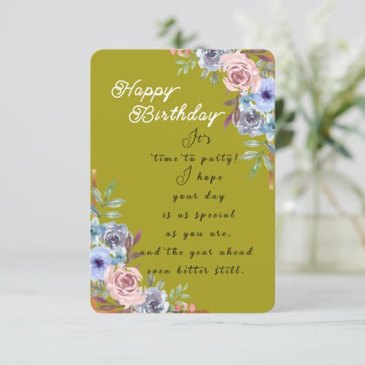 Rose bunch  kaart (Staand voorkant)