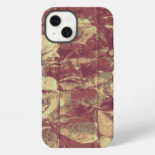 Rose camouflage pattern on tiled wall background iPhone hoesje (Achterkant)
