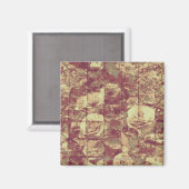Rose camouflage pattern on tiled wall background magneet (Voorkant / Achterkant)