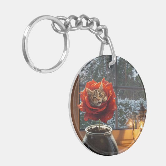 Rose Cat Dream Sleutelhanger (Voorkant Links)