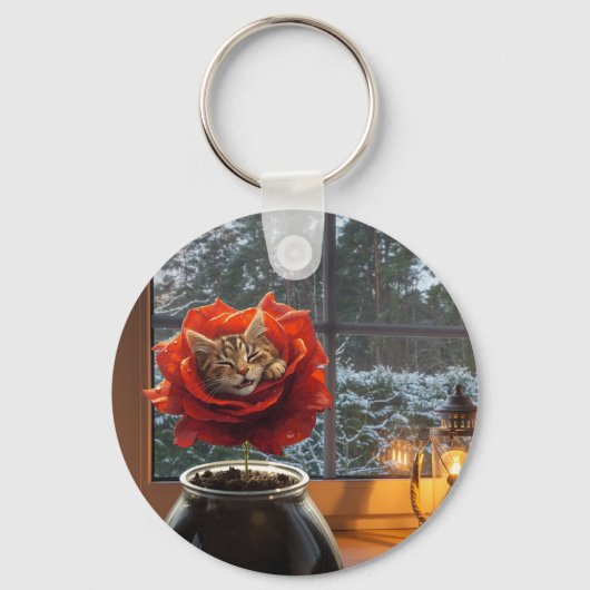 Rose Cat Dream  Sleutelhanger (Voorkant)