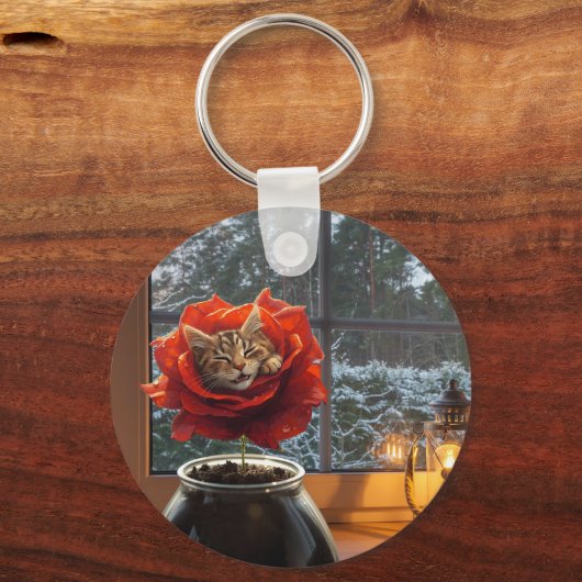Rose Cat Dream  Sleutelhanger (Voorkant)
