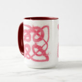 ROSE CELTIC KNOT Hoge Maroon Combo Mok (Voorkant links)