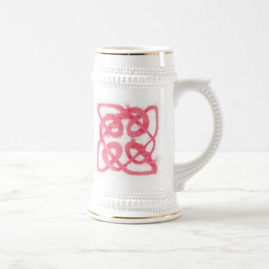 ROSE CELTIC KNOT Wit & Goud Stein Bierpul (Rechts)