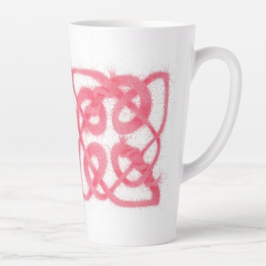 ROSE CELTISCHE KNOOP Hoge Latte Mok (Rechts)