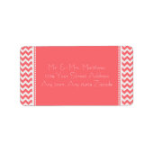 Rose Chevron Etiket (Voorkant)