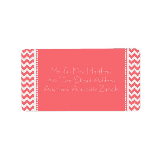 Rose Chevron Etiket (Voorkant)