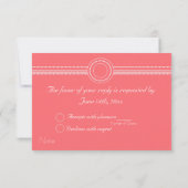 Rose Chevron RSVP Kaartje (Achterkant)