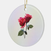 Rose Couple Keramisch Ornament (Links)