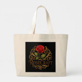 Rose Craft Bloemendraagtas Grote Tote Bag (Achterkant)