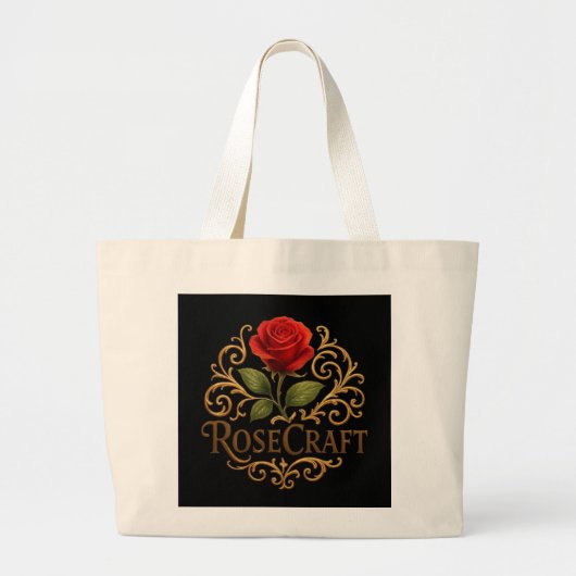 Rose Craft Bloemendraagtas Grote Tote Bag (Voorkant)