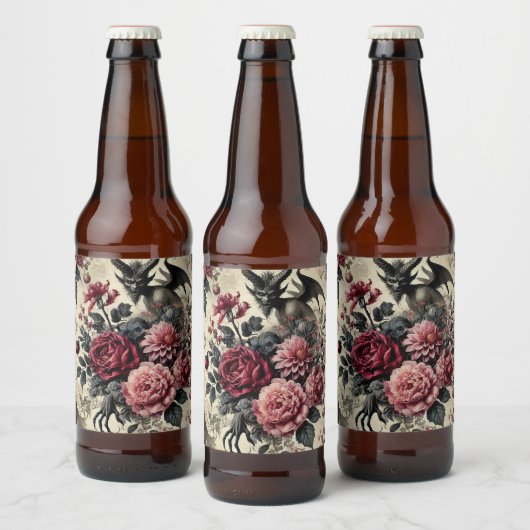 🔥 Rose Crematory – Gothic Victorian Bier Etiket (Flessen)