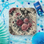 🔥 Rose Crematory – Gothic Victorian Papieren Bordje (Feest)