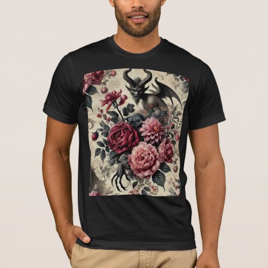 🔥 Rose Crematory – Gothic Wearable Art T-shirt (Voorkant)