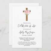 Rose Cross Celebration of Life Funeral Kaart (Voorkant / Achterkant)