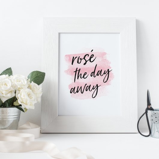 Rosé de dag weg | Art Print