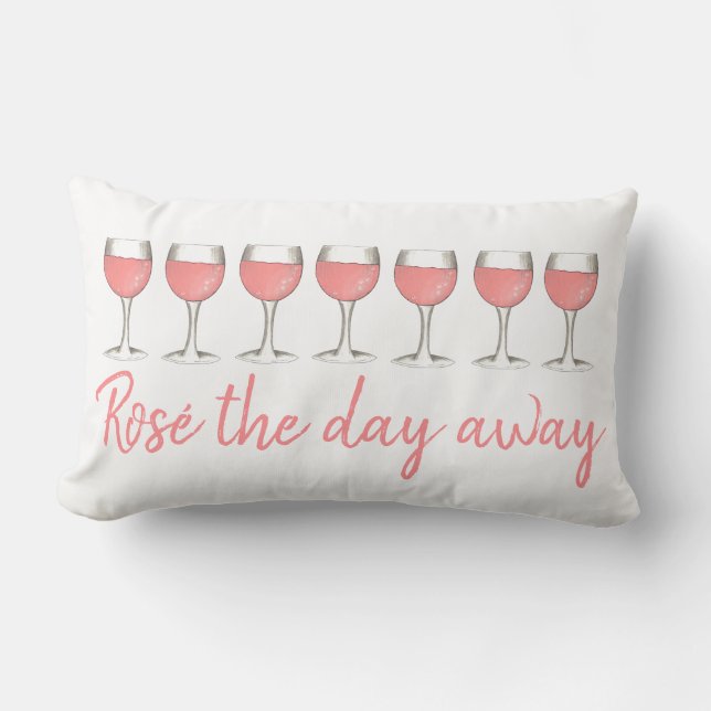 Rosé de dag weg van roze rozen glazen wijn kussen (Voorkant)