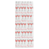 Rosé de dag weg van roze rozen glazen wijn wijn cadeautas (Achterkant)