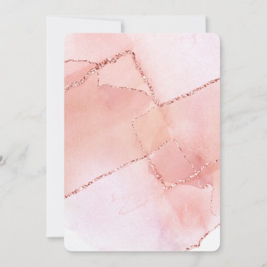 Rosé de hele dag 21e verjaardag uitnodiging (Achterkant)