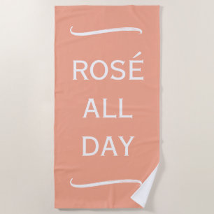 Rosé de hele dag elegante perzik roze strandhanddo strandlaken