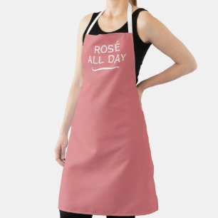 Rosé de hele dag elegante roze keuken schort voor 