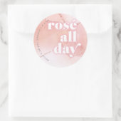Rosé de hele dag Stickers van de gunst (Tas)