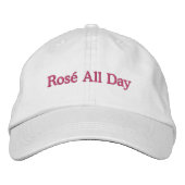 Rosé de hele dag / Voorlijke wijn baseballpet Geborduurde Pet (Voorkant)