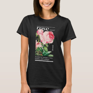 Rose Definitie Vintage Bloem T-shirt