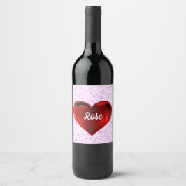 Rosé Dranklabelset Wijn Etiket
