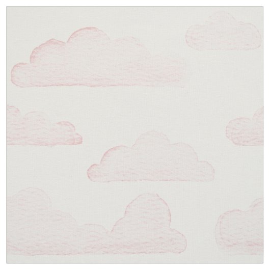 Rose Dreamtime Waterverf Wolken Stof (Swatch)