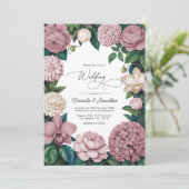Rose Dust, Silk Blush & Porcelain Cream Wedding Kaart (Staand voorkant)