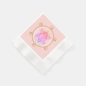 Rose Elegante Joodse ster papieren servetten (Hoek)