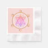 Rose Elegante Joodse ster papieren servetten (Voorkant)