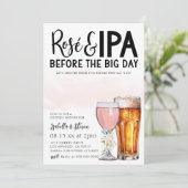 Rosé en IPA Couple's Douche Uitnodiging (Staand voorkant)