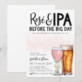 Rosé en IPA Couple's Douche Uitnodiging (Voorkant / Achterkant)
