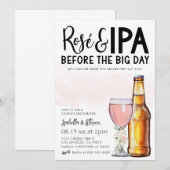 Rosé en IPA koppel baby shower uitnodiging (Voorkant / Achterkant)
