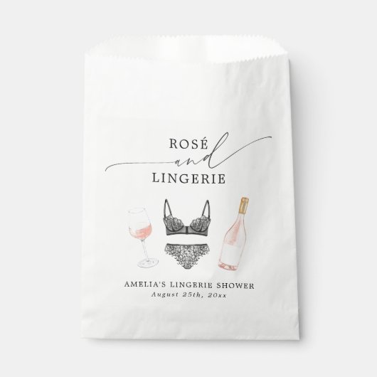 Rosé en lingerie bruidsfeest bedankzakje (Voorkant)